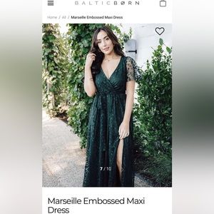 Green Baltic Born Marseille Embossed Maxi Dress
